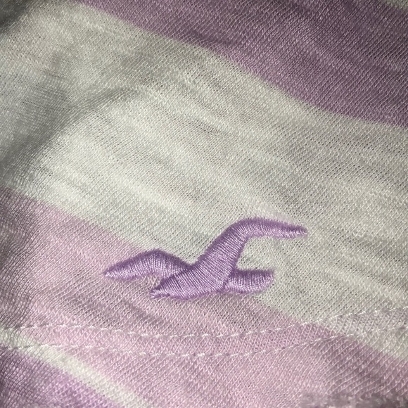 Hollister Lavender & Pink Striped Strappy Crop Tank Top - Size Medium - Picture 7 of 12